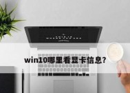 Win10系统如何查看电脑显卡型号（一键了解电脑显卡型号）