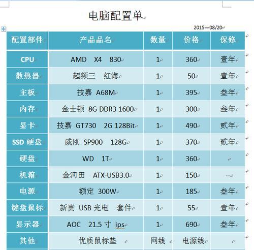 打造顶级台式电脑配置清单，实现极致性能体验（超越极限）  第2张